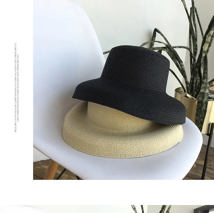 Audrey Hepburn Stil Vintage Strohhut Mit Breiter Krempe Für Damen_voghion.com
