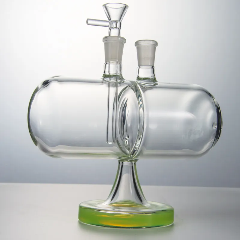 Ny 7 tum Invertible Gravity Water Glass Bong Infinity Waterfall Oil DAB Rigs 14mm Kvinna Joint med skål XL-2061