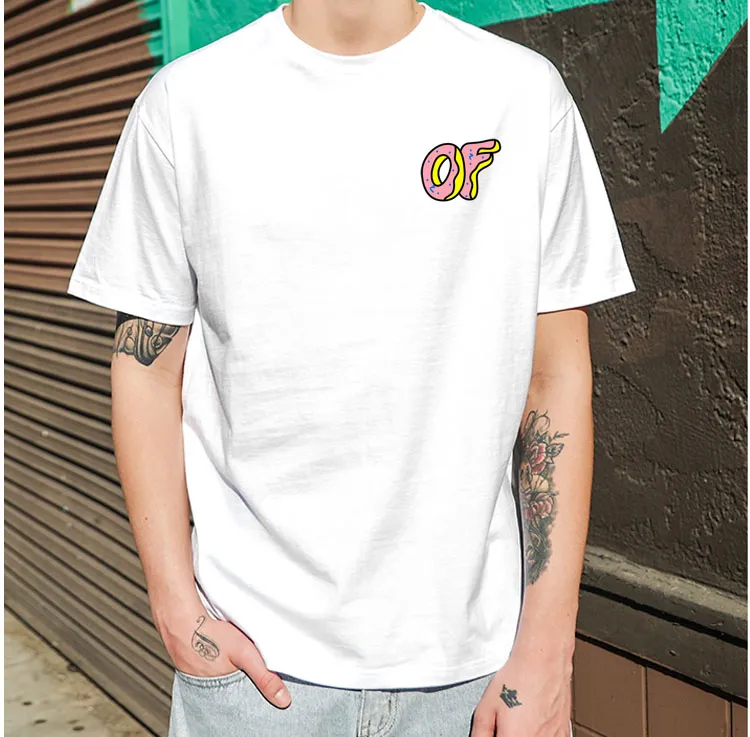 Los hombres la manera de algodón Negro Odd Future Hip Shirts Top