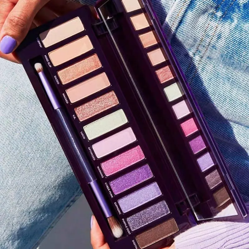 La più nuova tavolozza di ombretti di colore viola ultravioletto a 12 colori Shimmer Matte palette facile da indossare alta qualità spedizione gratuita holike