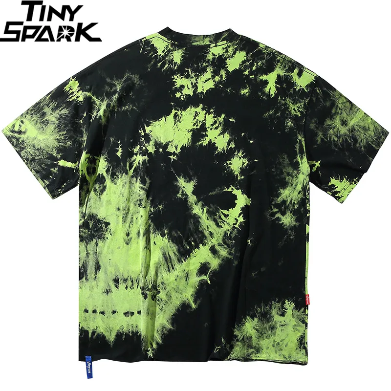 2020 Hommes Hip Hop T-shirt Tie Dye Diable Imprimer T-shirt Surdimensionné Streetwear HipHop Lâche T-shirt D'été À Manches Courtes Tops Tee Coton MX200611