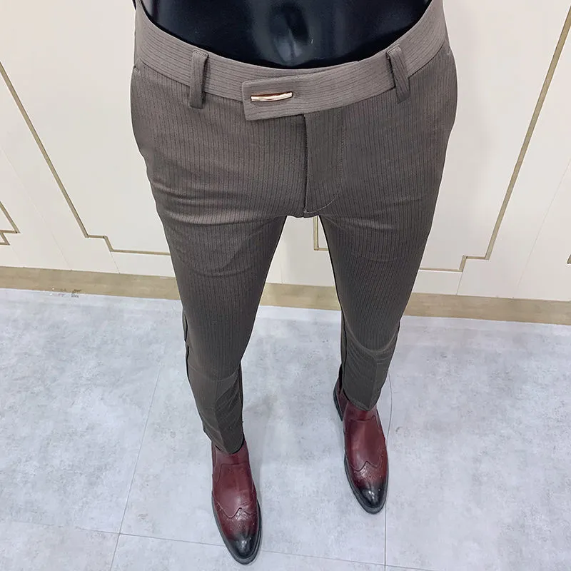 men's tight fitting dress pants Men's Causal Suit Pants Regular Fit Trousers Black / 38W x 30L main image 0