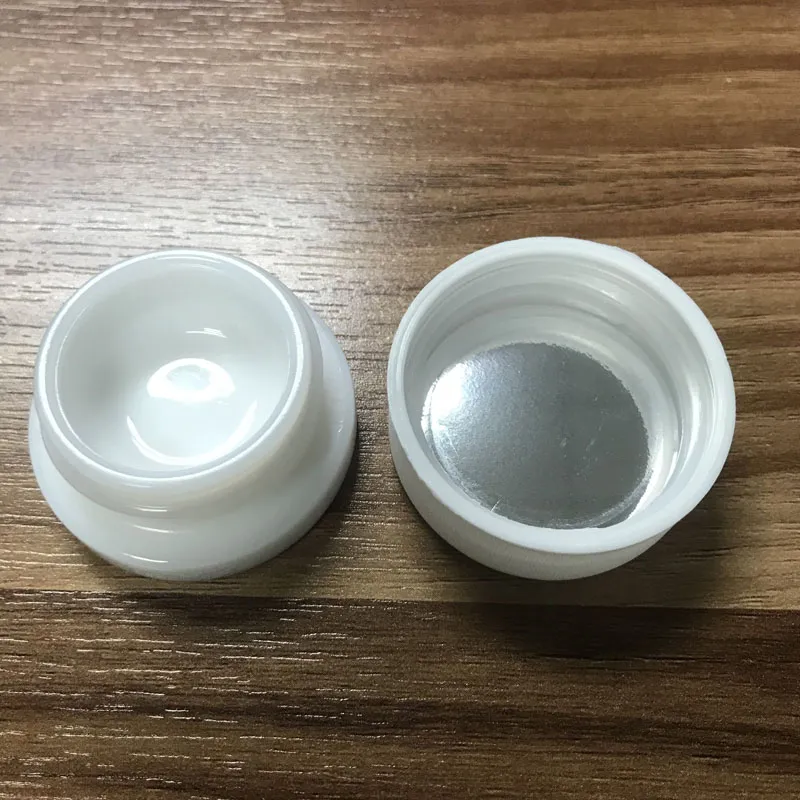 Food Grade verpakkingsfles 9 ml Premium witte glazen concentraatpot wascontainer met CR-dop