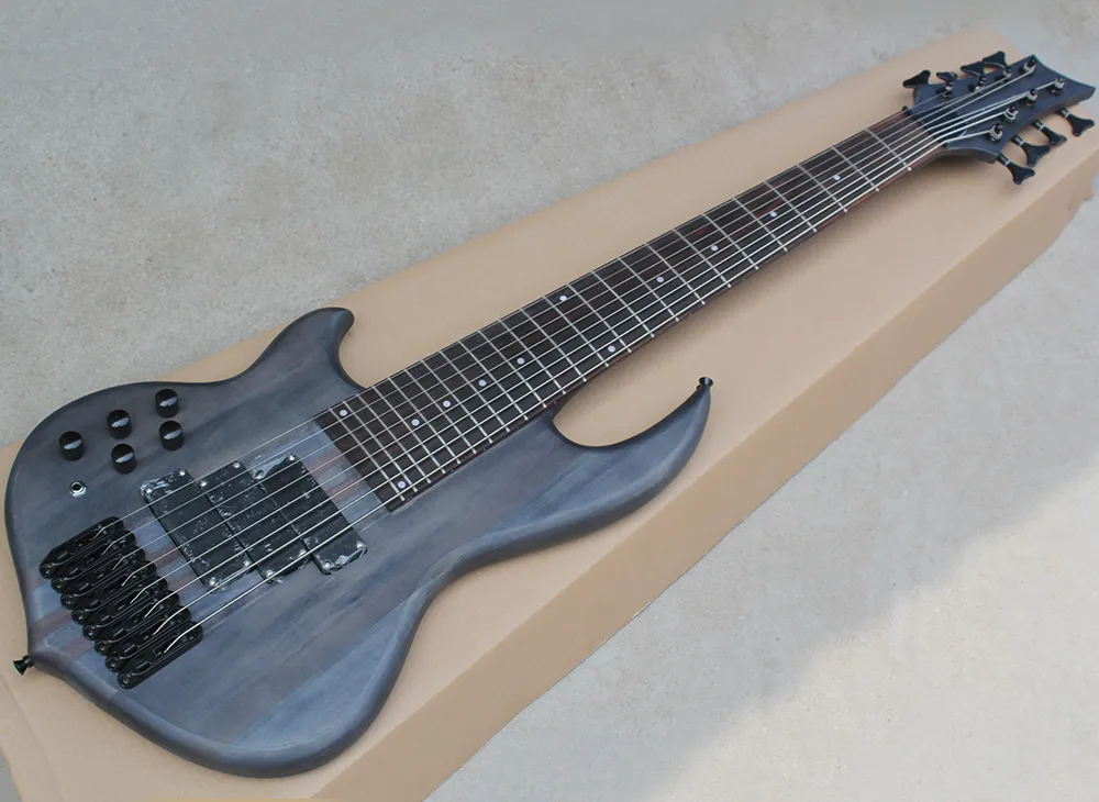 Left Handed 8 String Mongol Electric Headless Bass Guitar With 3