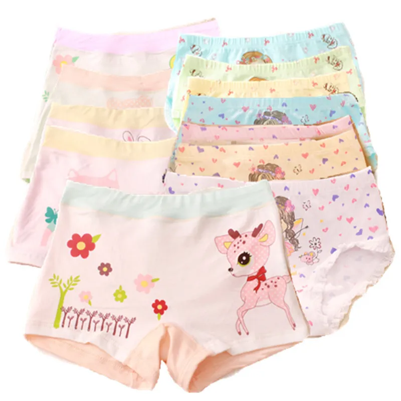 6 pcs kids stretchable cotton baby bra underwear for 9-12 years