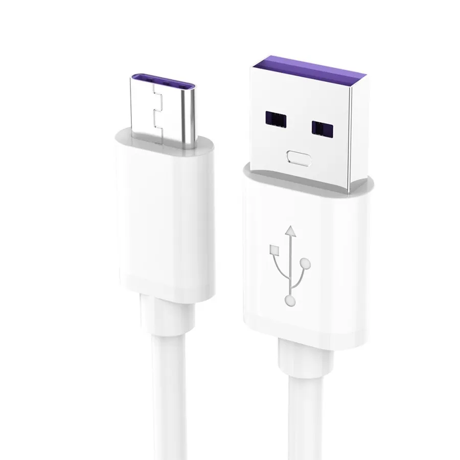 Cabo 5A USB Tipo C Para Huawei P20 Pro Lite Companheiro 10 Pro P10 Lite USB 3.1 Type-C Cabos Supercharge Super Charger