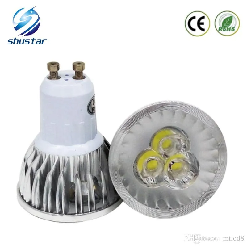 GU10 9W 12W 15W لمبة الصمام الخفيفة عكس الضوء / لا عكس الضوء AC110V 220V 30/60 شعاع زاوية أدى ارتفاع الطاقة مصباح