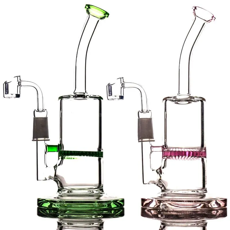 Novo estilo 9,2" Dab Rig Glass Bongs para tubos de água plataformas de petróleo favo de mel perc com tubos inebriantes de quartzo banger