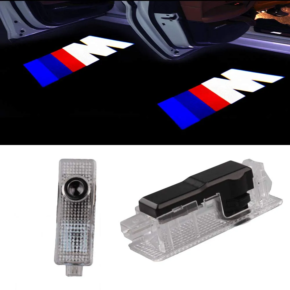 Двери автомобиля LED Логотип проектор Дух Тень Приветственные огни для BMW M 3 5 6 7 Z GT X Mini Символ Эмблема Предоставлено Шаг огни Kit