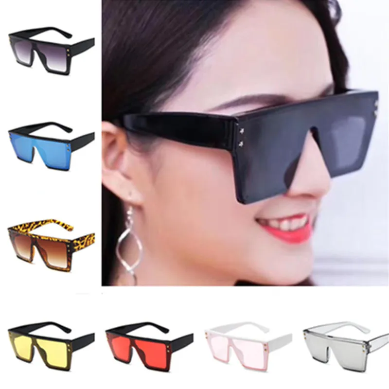 Moda Mulheres Personalidade Retro Sunglasses Siamese Lens Sun Óculos Óculos Anti-UV Espetáculos Pentagram Óculos A +++