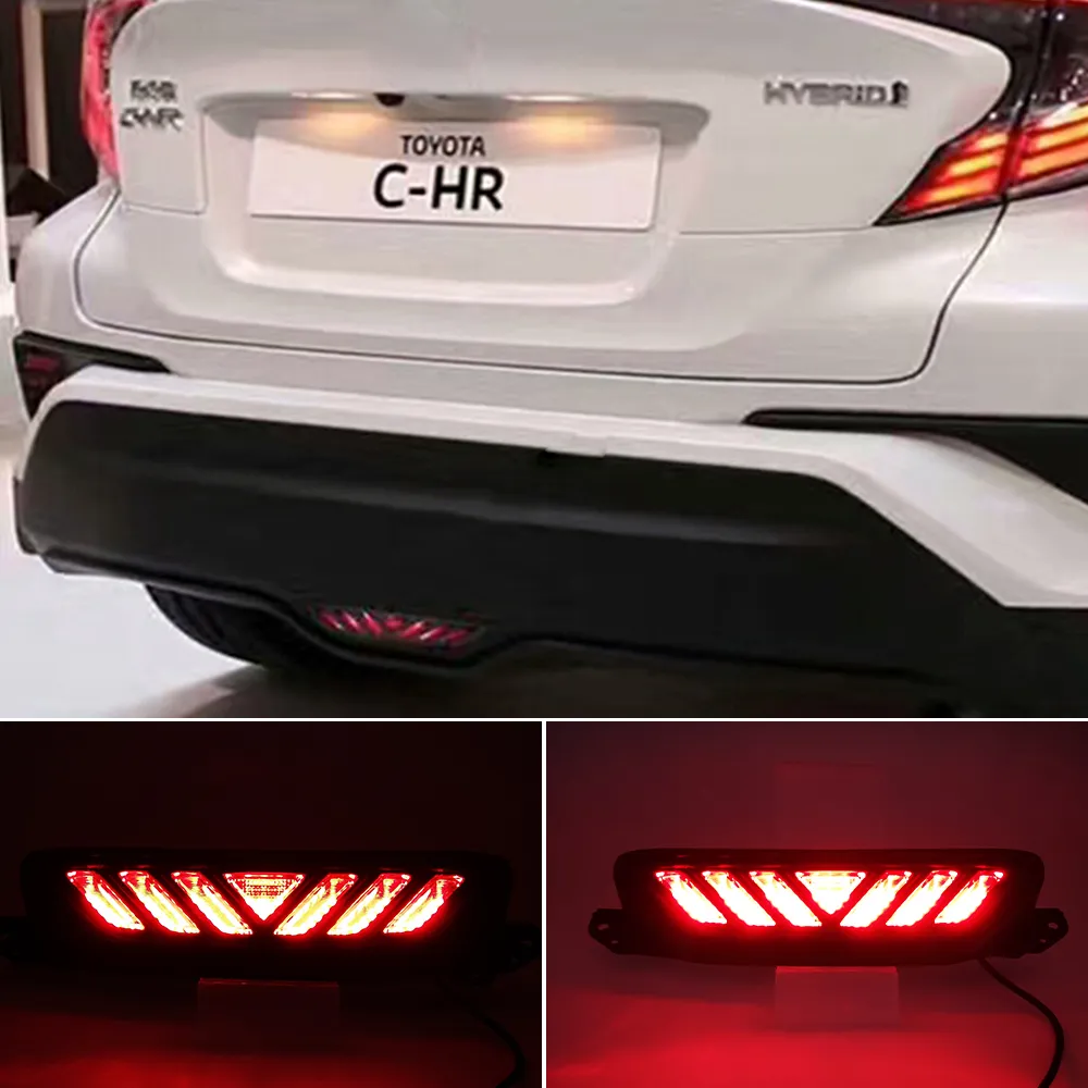 LED Reflector Voor Toyota CHR 2016 2017 2018 2019 achterbumper licht mistlamp rijden lamp remlicht waarschuwingslampje