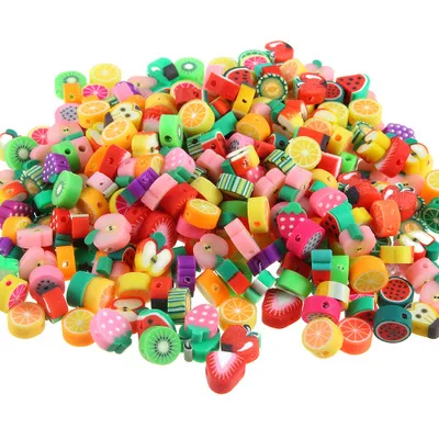 SUNNYCLUE 160Pcs 8 Colors Polymer Clay Beads Candy Clay Bead Handmade Mini  Lollipop Beads Clay Bead Sweets Ice Cream Flat Round Loose Spacer Beads for