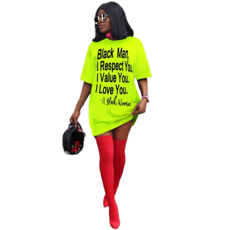 neon t shirt dress plus size