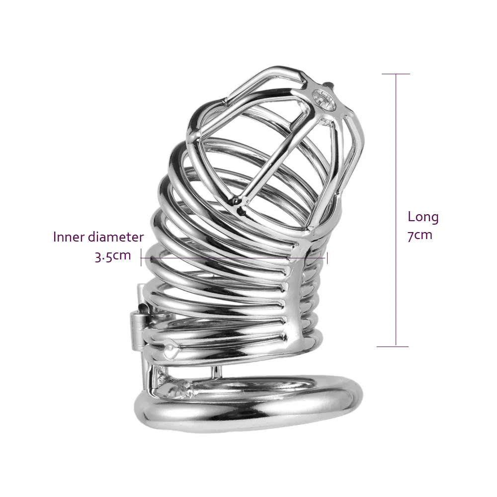 Stainless Steel Metal Male Chastity Belt Cage Device Restraint