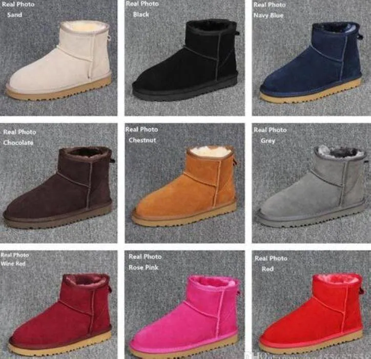 Classic winter warm short Mini 58541 snow boots Brand Women popular Australia Genuine Leather Fashion Women's shoes