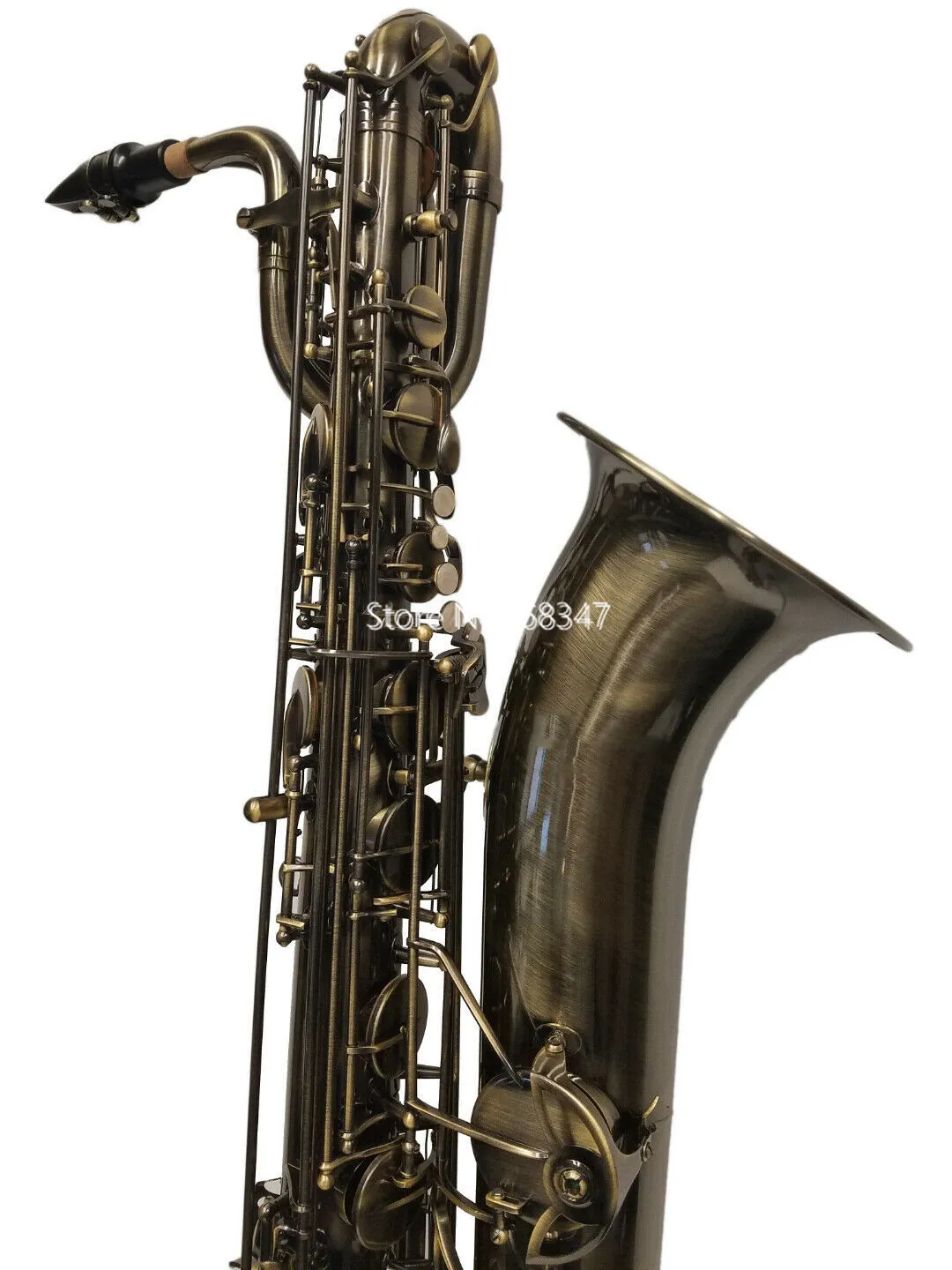 Ny ankomst Baritone saxofon E Platt Antika Koppar Musikinstrument Professionell med Case Tillbehör Gratis frakt