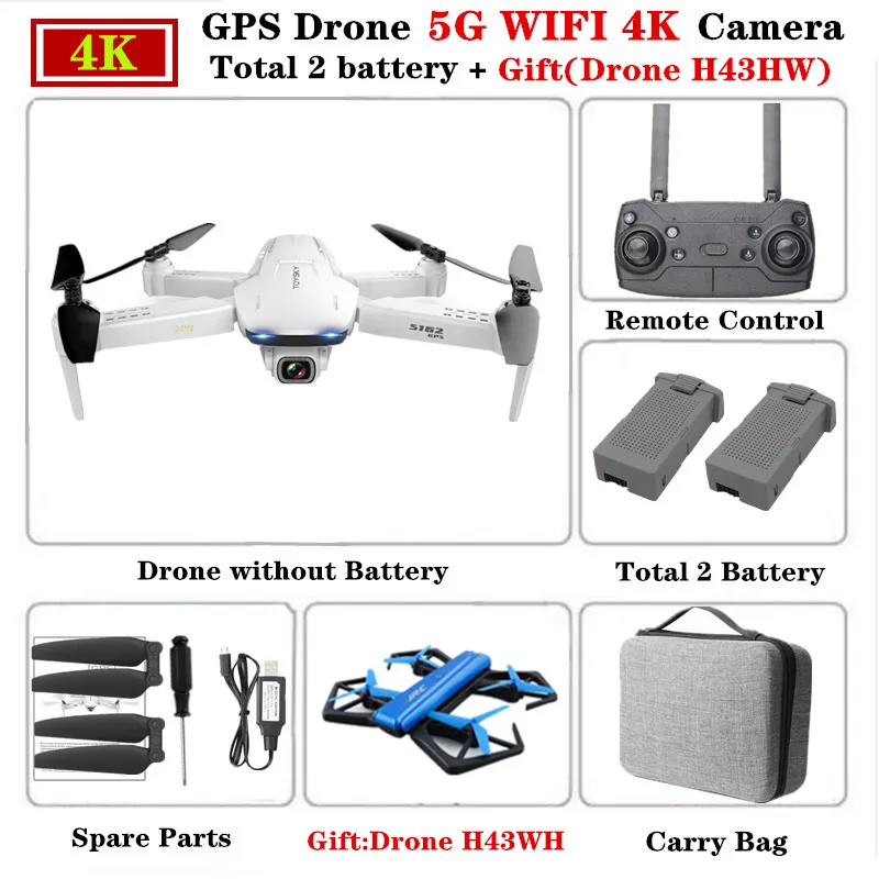 CSJ S162 Mini Drone GPS 4K 1080P HD Camera 5G 2.4G WIFI FPV