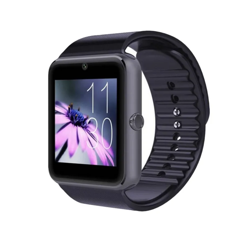 GT08 Smart Watch Bluetooth SmartWatches Smartphones Smar Card Slot NFC Health Watchs para Android com Caixa de Varejo 4 Cores