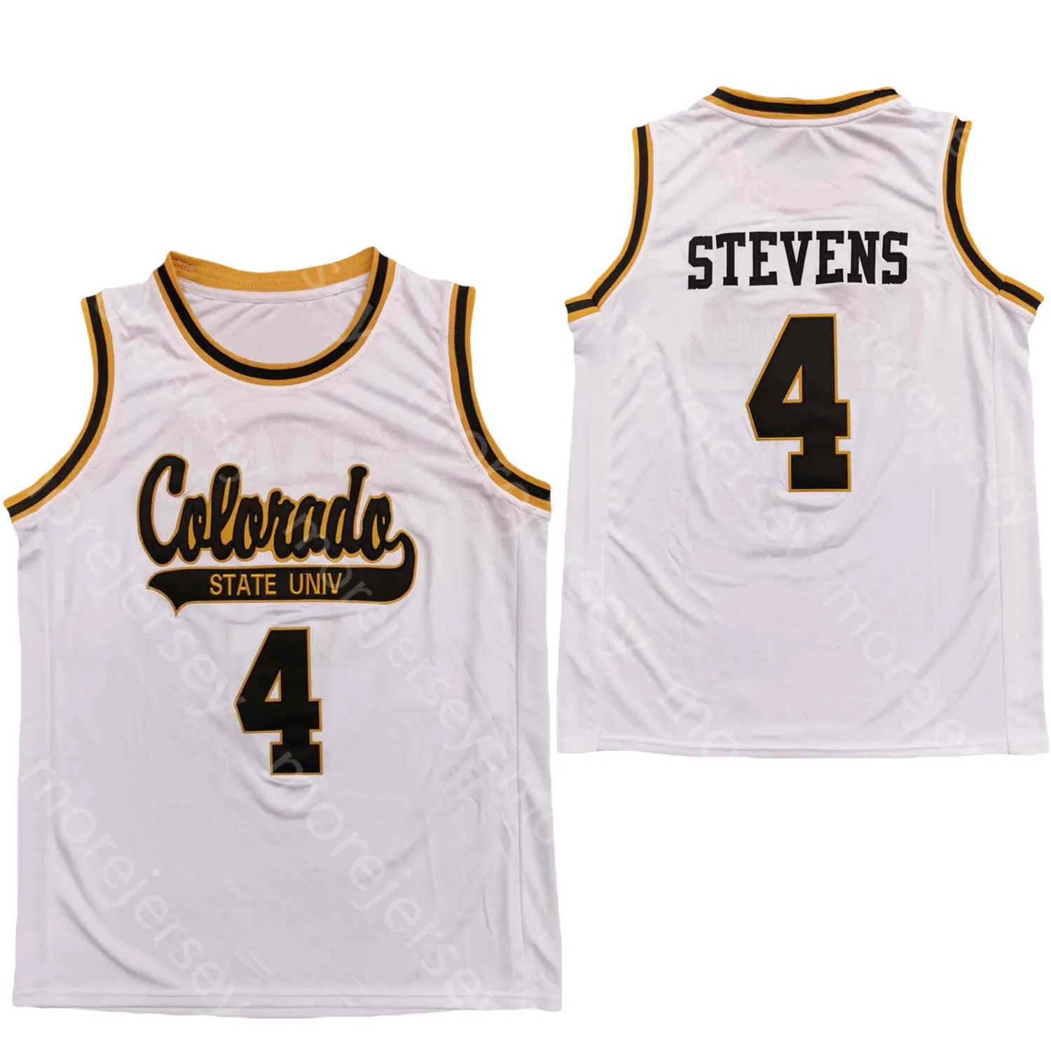 Nieuwe 2020 Colorado State Basketbal Jersey NCAA College 4 Isaiah Stevens Wit Allemaal Gestikt En Geborduurd Maat S-3XL