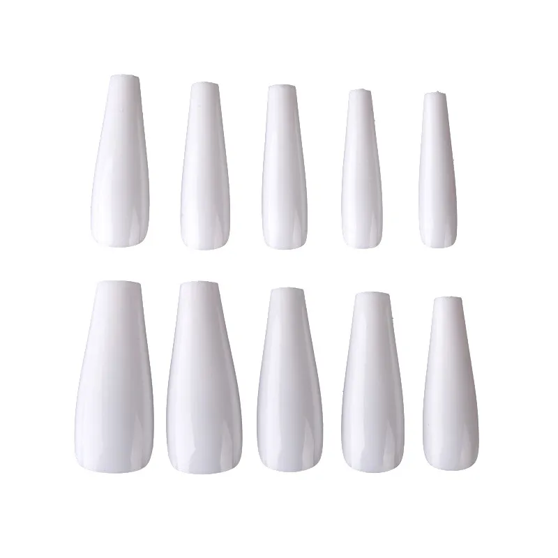 Long Ballerina Full Nail Tips Acrylic Press on Fake Nails Coffin Shape Professional False Nails DIY Salon Tools