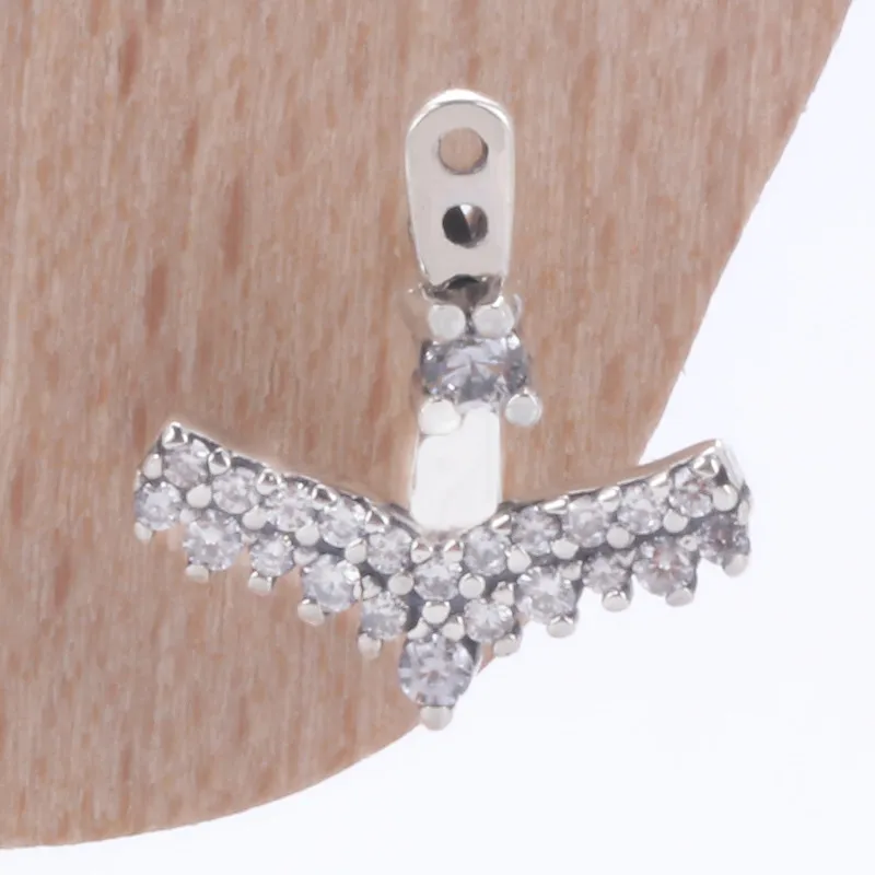 Sparkling Wishbone Pendant EARRING Women Wedding Jewelry For Pandora 925 Sterling Silver Stud Earrings With Original Box From 7 77 DHgate