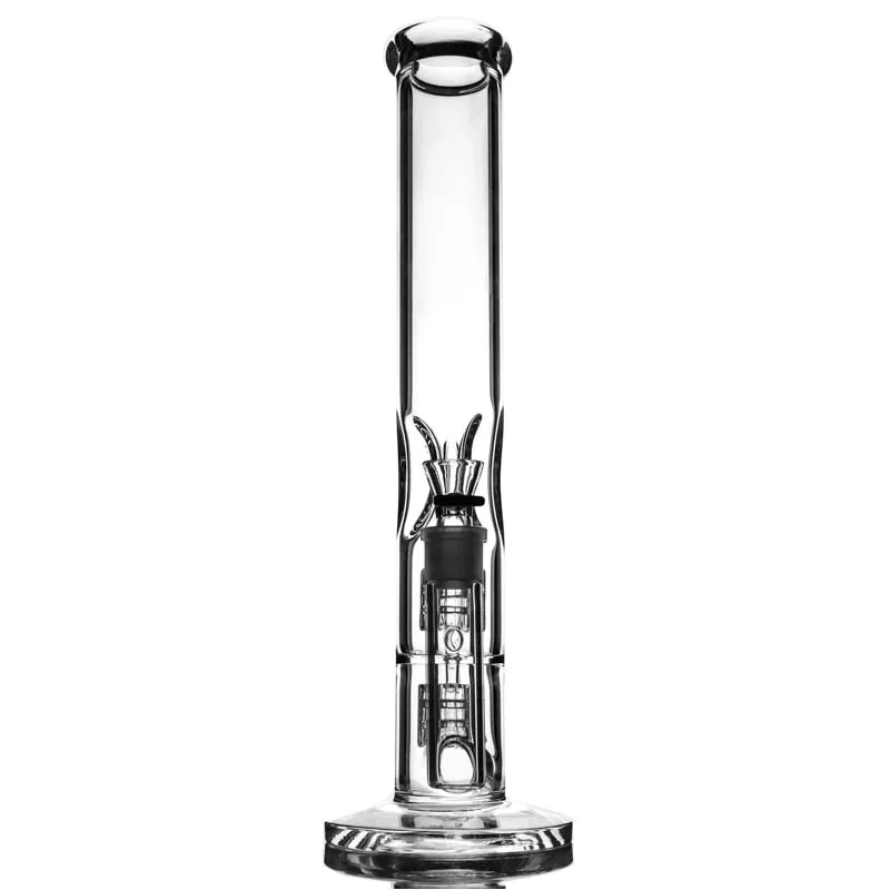 Hookahs Oil rigs glass bong Wholesale Twin Cage Junior glasses bongs water pipe smoking pipes 14.5" tall 5mm thickness