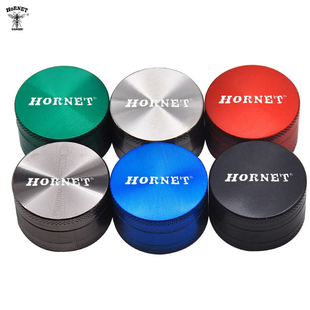 HORNET Mini Style Zinc Alloy Tobacco & Herb Grinder 40MM 3 Piece Metal Hard Smoking Herb Grinders Smoke Pipes Accessories