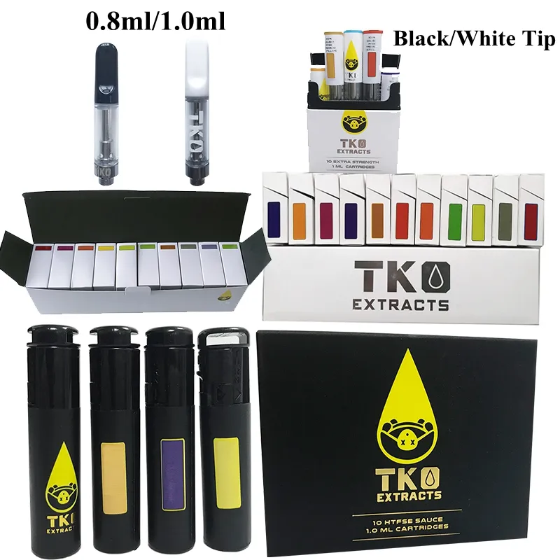 TKO Empty Vape Pen Cartridges 0.8ml 1ml Atomizers Ceramic Coil