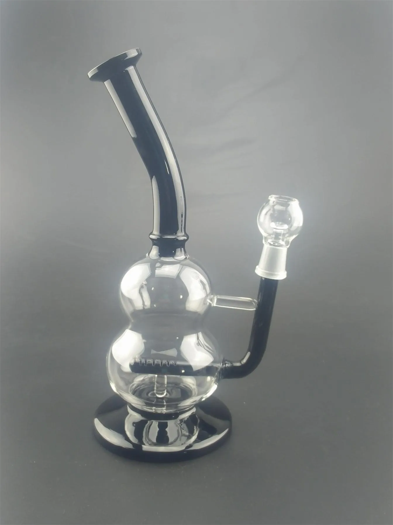 10INCH Glass Vattenrör Hookahs Gourd Typ Bong DAB Riggar Inline PERC 14mm Joint för rökning Tillbehör