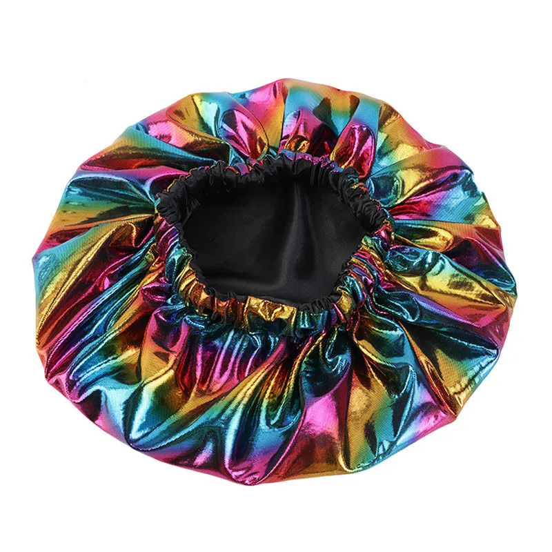 Grandi cappelli da donna a doppio strato con teschio largo, bandana elasticizzata, cappello a turbante per dormire, copricapo, cappellino, accessori per capelli