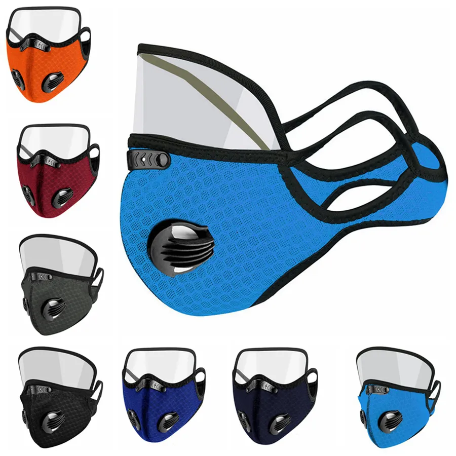 Maschera da ciclismo 2 in 1 con protezione per gli occhi Maschera sportiva da esterno Maschere riutilizzabili Protezione da smog per esterni Maschera respiratoria regolabile RRA3398