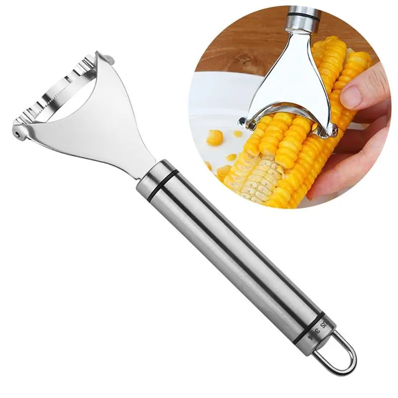 Premium Corn Cutter COB DUNER GROENTE SCHELLER Fruit Keuken Gereedschap RVS CORNE Peeler Graan Stripper Kernel Cutter