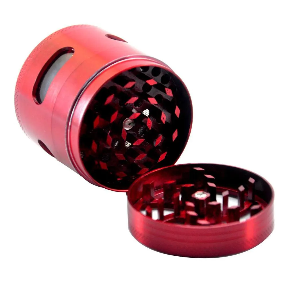 Spice Herb Grinder 2.5 Inch Pollen Chromium Crusher 3 colour available lightening pattern