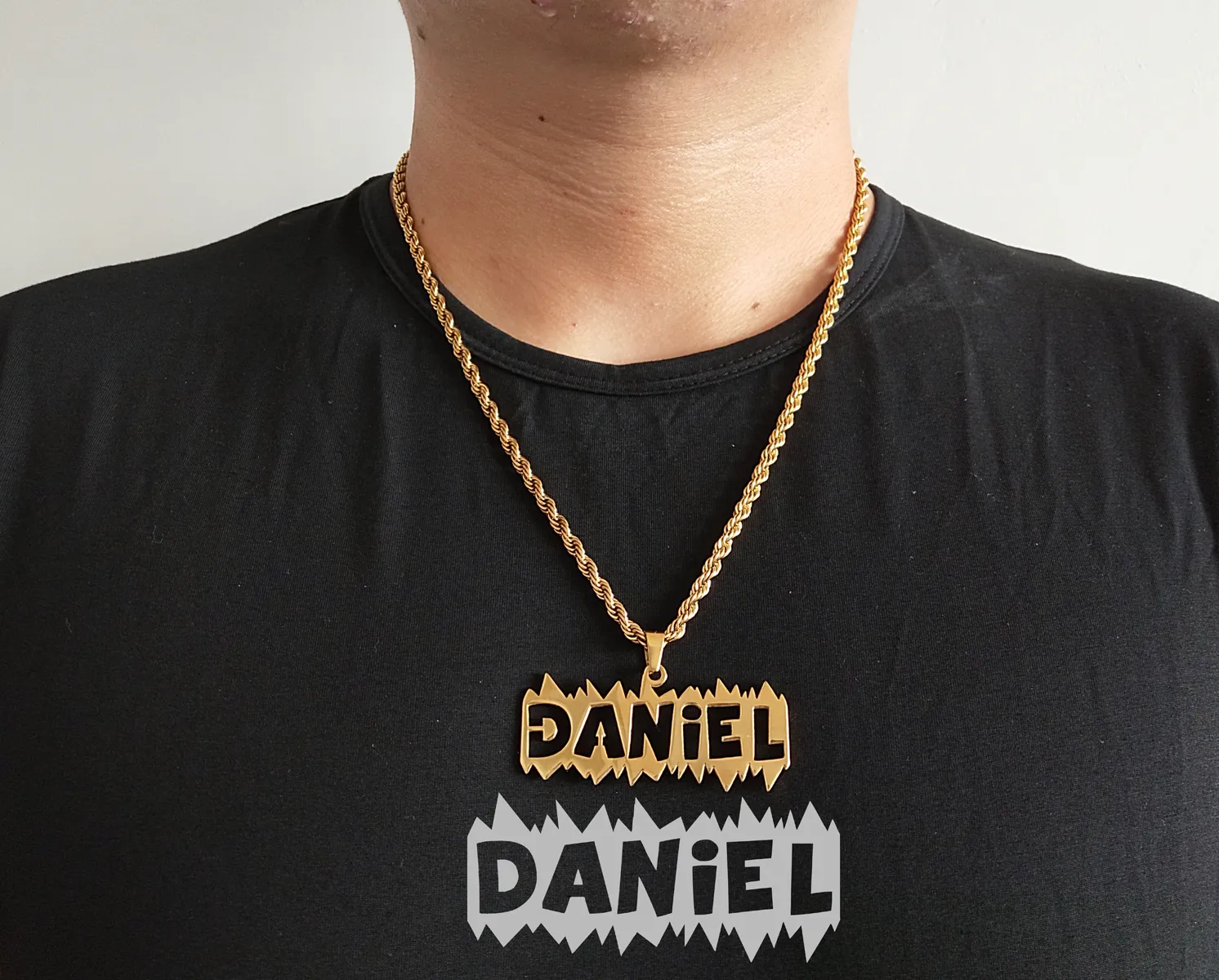 Nameplate necklace for guys discount