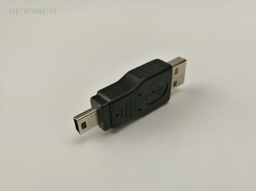300PC / Partihandel 2,0 Man till mini USB 5-polig kontakt, lämplig för MP3-kamera, bil Aux Flash-kortläsare, tangentbord och mus