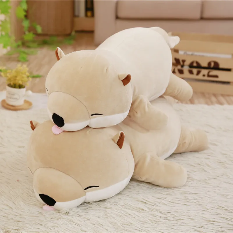 1 pc 60 cm mignon loutre en peluche coton animal oreiller Kawaii loutre de mer jouets pour enfants enfants filles cadeau d'anniversaire de Noël MX200716