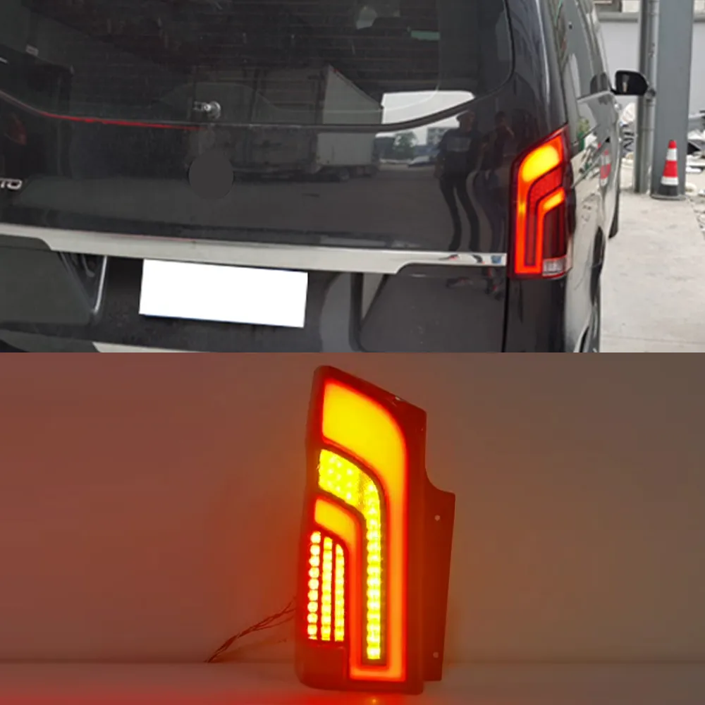 2 sztuk Tuning Tail Light LED W447 DRL Running Lights Lights Tylne do Mercedesa Benz VITO V250 V260 V260L TAILLights