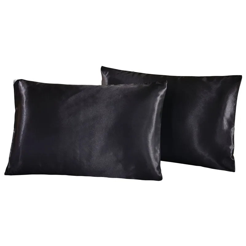 Silk Emulation Satin Pillowcase 20*26 inch Solid Color Pillow Cover Summer Ice Silk Pillow Case Bedding Supplie