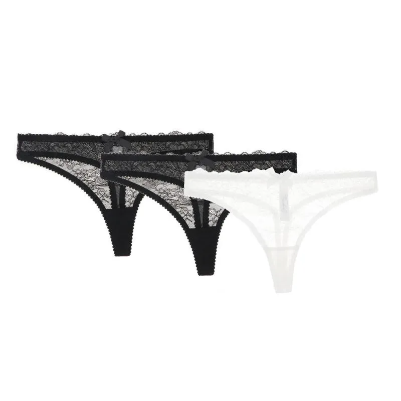 Varsbaby Thongs for Women See Through Thong Underwear Women 3 Pack 