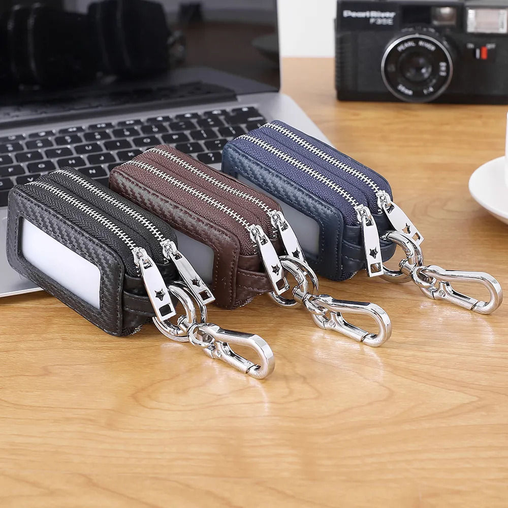 Chave Saco Feminino Couro Genuíno Modelo Universal Carro Controle Remoto Business Keys Bags Keychain