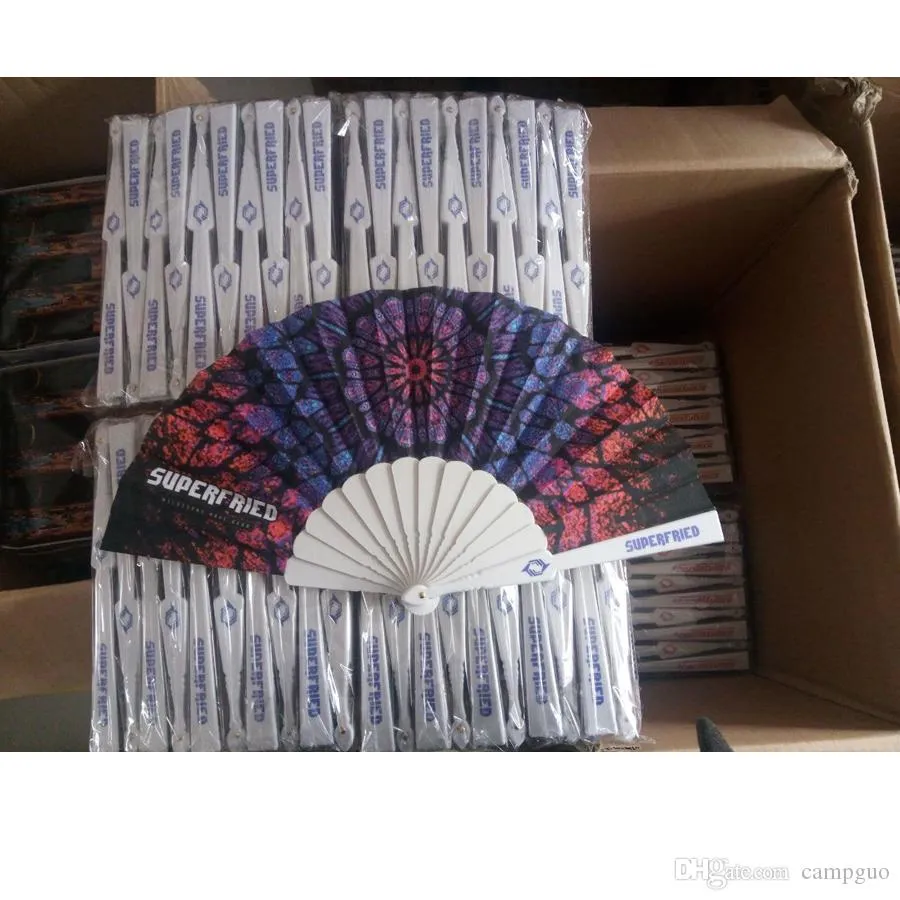 Custom Advertising Plastic Folding Hand Fans with Printed Fan Ribs ...