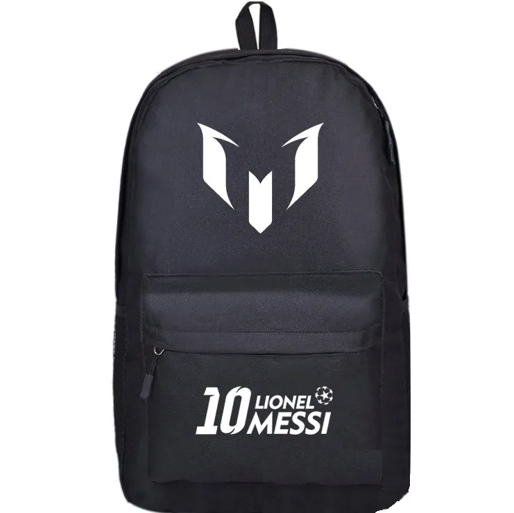 fanwenfeng Soccer Player Star Lionel Messi Multifunction Backpack Travel Student Backpack Football Fans Bookbag for Men Women 