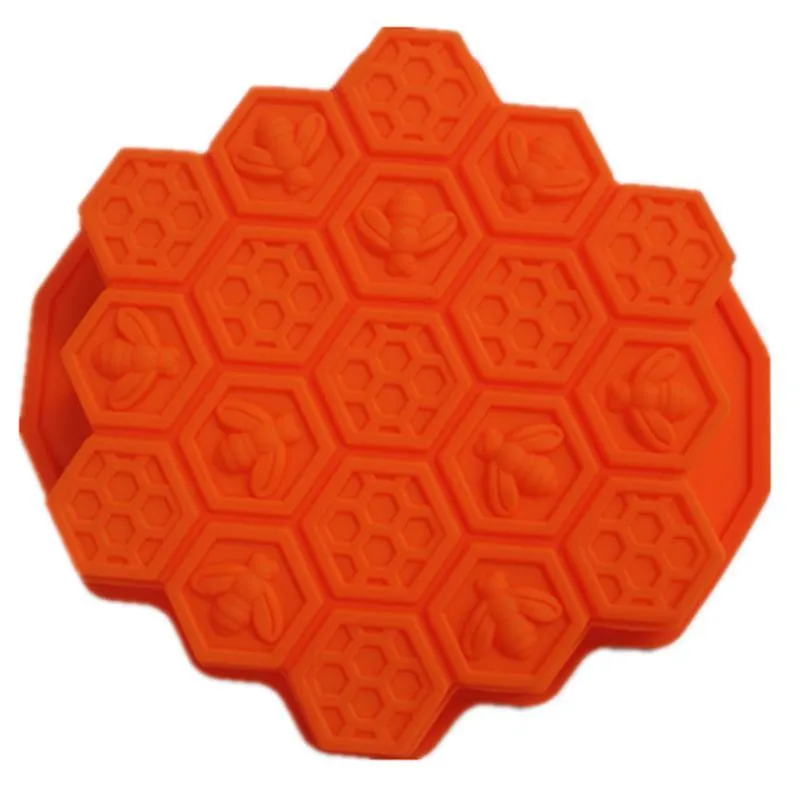 Honeycomb honung tvålformar Praktisk låg temperaturbeständig bakformar lätt att rengöra silikonkakaform