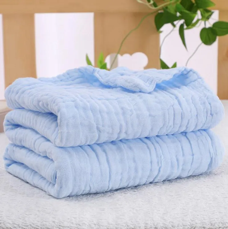 Asciugamano da bagno per bambini Trapunta stampata in cartone animato Mussola Coperte per bambini 6 strati di cotone Swaddle Passeggino Copripiumino Lenzuolo 5 colori BT5599