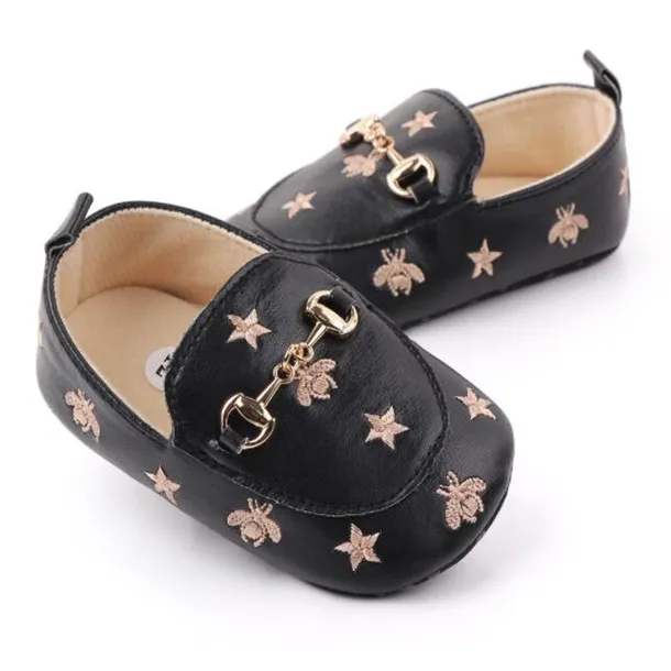 Nouveau-né bébé chaussures abeilles étoiles broderie enfants garçon filles chaussures décontractées baskets enfant en bas âge mocassins chaussures semelle souple bébé premiers marcheurs mocassins