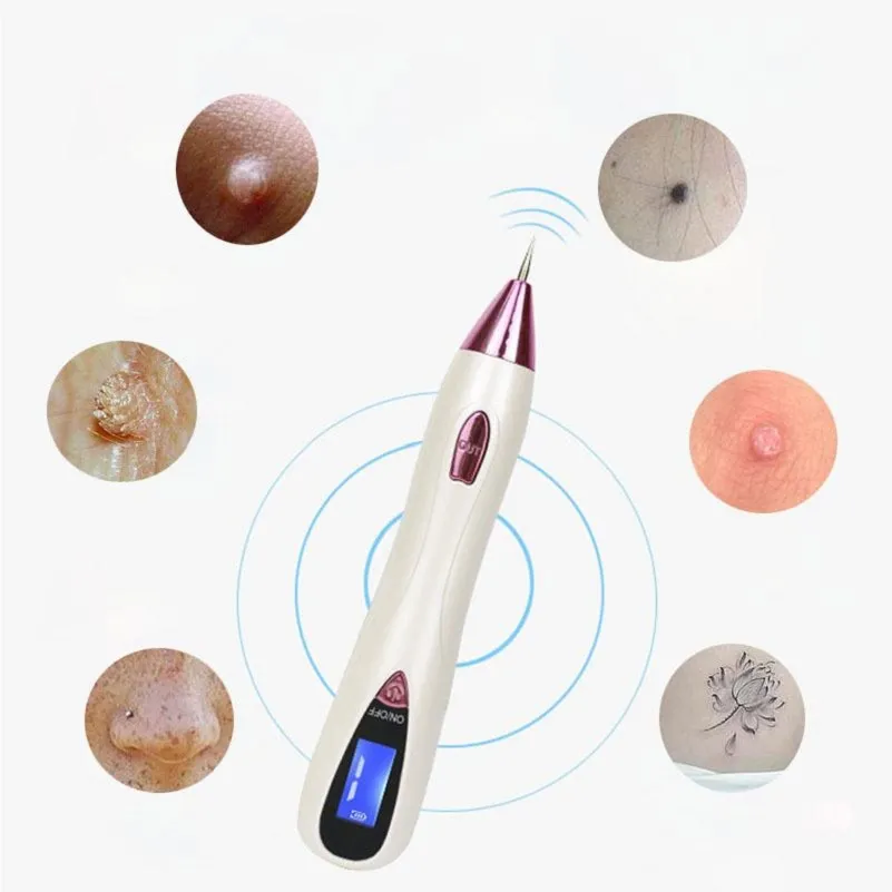 New 9 Nível Laser LED Mole Removal Pen Plasma Pen remoção de sardas Máquina escuro removedor de Spot para Face Wart Tag Tattoo Remover Pen Cuidados com a pele