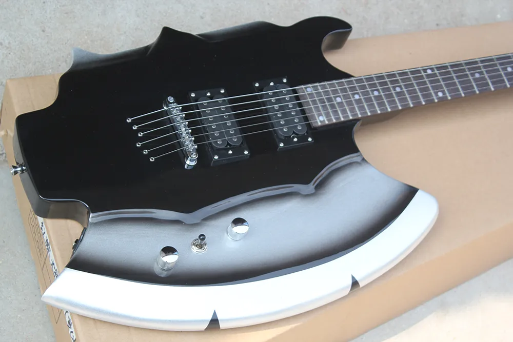DHgate.com:Black Electric Guitar with Humbuckers for Rock