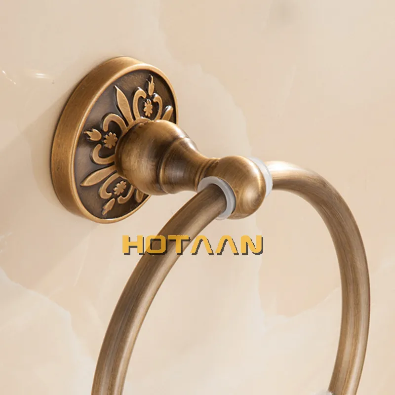 Bathroom Towel Holder, Solid Aluminium Wall Mounted Round Antique Brass  Towel Ring ,Towel Rack Classic Bathroom Accessories From Yi009, $23.52