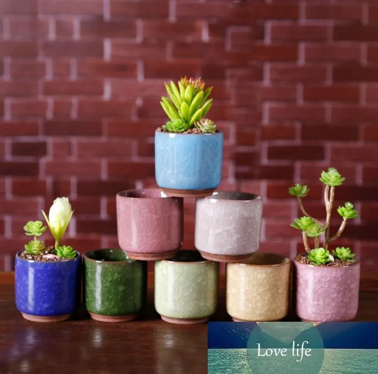 Pot de plantes de jardin succulentes, Mini bureau à pouce, pots de fleurs en céramique de haute qualité