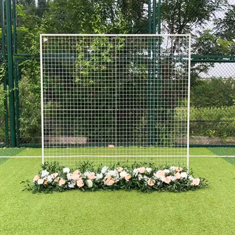 스퀘어 그리드 배경 스탠드 결혼식 장식 철제 장식 파티 무대 꽃 선반 축제 소품